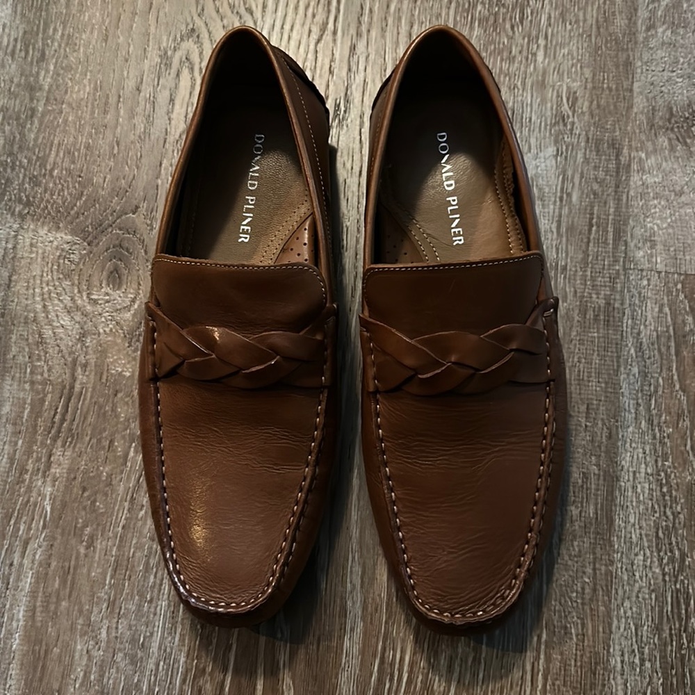 Donald Pliner Brown Leather Loafers